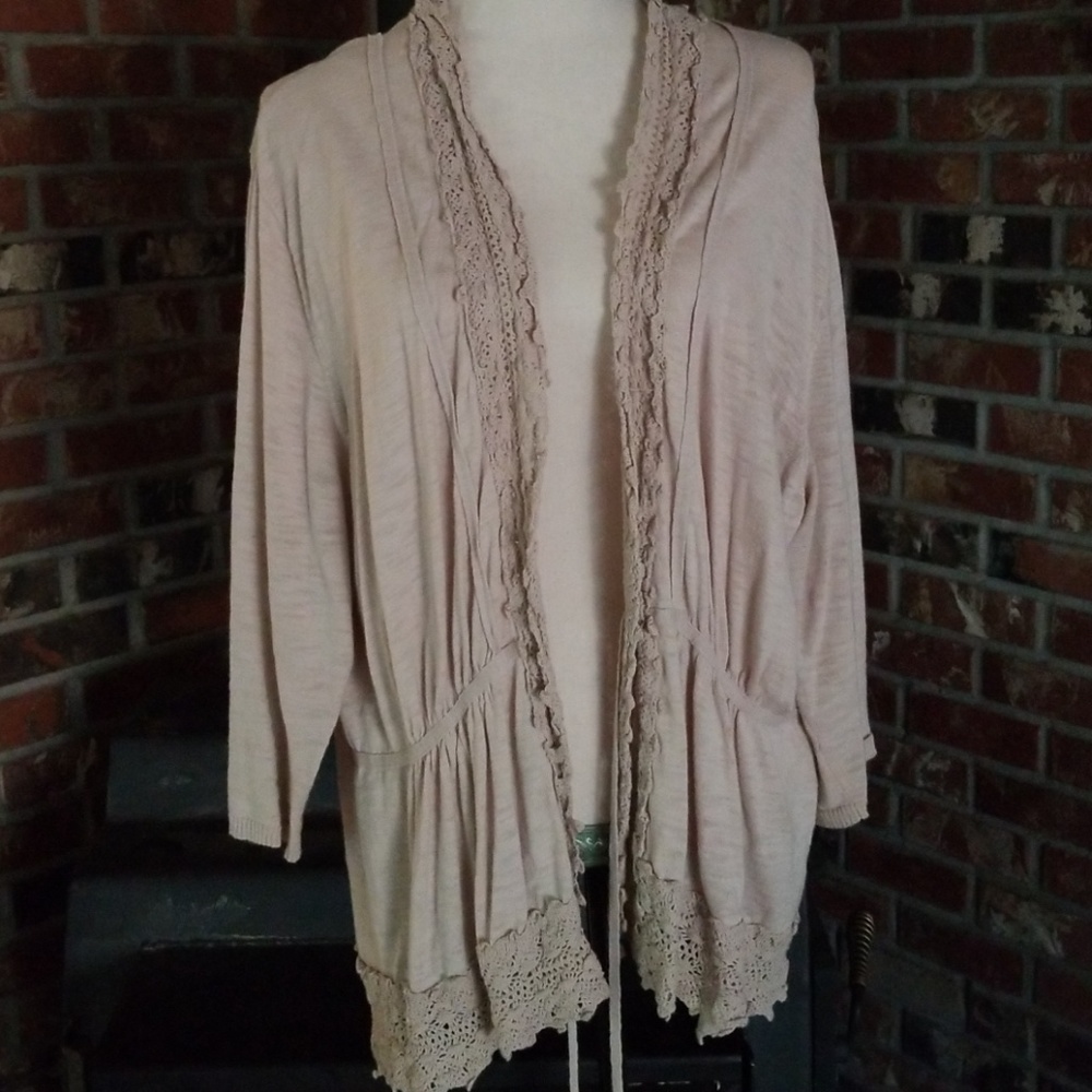 Taupe colored cardigan